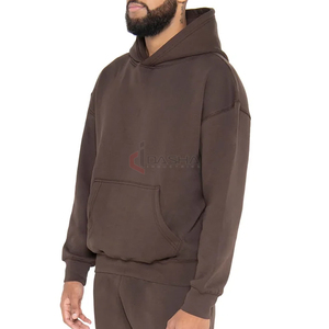 Sweat à capuche oversize lourd et de haute qualité unisexe avec logo personnalisé Maillot numérique d'hiver en coton polaire sans cordon pour homme - Product Image 3