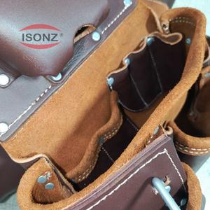 Custom 18 Pockets <b>Leather</b> <b>Belt</b> Tool <b>Pouch</b> - Product Image 4