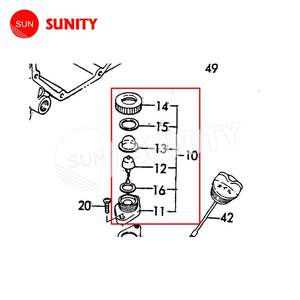 Proveedores de Taiwán Sunity, Conjunto de Engrasador OEM 704200-34500 para Yanmar TS - Product Image 3