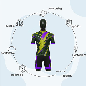 Unisex Digital Sublimation Cycling Jersey Quick Dry Half Sleeve Cycling Clothing With Special <b>Light</b> Material OEM Team <b>Name</b> - Product Image 2