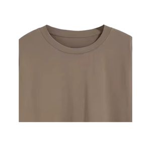 เสื้อยืดคอกลมแขนสั้นผู้ชายไซส์ใหญ่ คุณภาพสูง ปรับแต่งโลโก้ได้ ระบายอากาศดี เป็นมิตรกับสิ่งแวดล้อม สีน้ำตาล 220gsm ผ้าฝ้าย 100% - Product Image 6