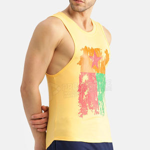 เสื้อกล้ามผู้ชาย ระบายอากาศ แห้งเร็ว คุณภาพสูง ผ้าฝ้ายผสมโพลีเอสเตอร์ ราคาส่งที่ดีที่สุด - Product Image 3