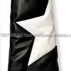 กางเกงหนังทรงขาบานเอวสูงพิมพ์ลายหนังวัวทรงสลิมฟิตสไตล์ฮิปฮอปสำหรับผู้ชาย - Product Image 3