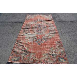 Alfombra de lana Vintage, diseño de retazos rojo y Beige, 4,8x9,4, respaldo de látex Rectangular, 10mm de espesor para entrada, sala de estar, nuevo producto - Product Image 1