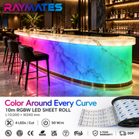 Panneau lumineux flexible à LED RAYMATES RGBW 1296 LED/m pour éclairage de comptoir et de marbre, projets d'éclairage personnalisés