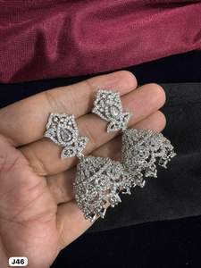 Pendientes Colgantes de Plata con Diamantes Americanos Estilo Étnico para Compromiso, Pendientes de Moda para Mujeres y Niñas - Product Image 3