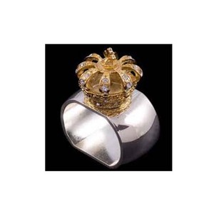 Source Manufacturers Cheap Napkin Rings <b>Silver</b> Solid Napkin Ring Gold <b>Crown</b> Design On Top Cheap Bulk Napkin Ring - Product Image 1