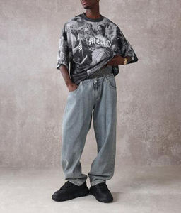 Camiseta de Verano de Alta Calidad, Estilo Urbano, con Estampado Gráfico Personalizado, 100% Algodón, Talla Grande, Transpirable, para Hombre y Mujer - Product Image 4