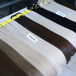 ผมแท้แบบเรมี่เวียดนาม24นิ้วผมต่อขนาดใหญ่จมน้ำตายคู่100กรัมสีอ่อนคลื่นธรรมชาติ - Product Image 1