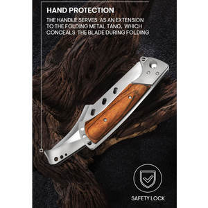 Venta al por mayor personalizado OEM ODM servicio PRESTIGE BLADES cuchillo de bolsillo único alemán Damasco acero supervivencia Drop Point cuchillo plegable - Product Image 6