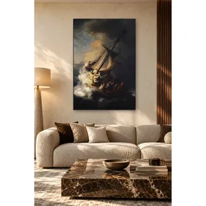 ภาพพิมพ์บนผืนผ้าใบ "พายุบนทะเลสาบกาลิลี" โดยฟิดา เรมแบรนดท์ - Product Image 5
