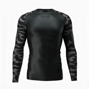 High Quality Breathable <b>MMA</b> <b>Rash</b> <b>Guard</b> for Jiu Jitsu Custom Color Long Sleeve Unisex Compression Swimwear UPF50+ Quick Dry - Product Image 5