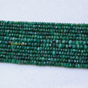 Cuentas de piedras preciosas de 6 capas de la mejor calidad, precio al por mayor, collar de piedras preciosas curativas redondas facetadas de Esmeralda natural, joyería fina - Product Image 3