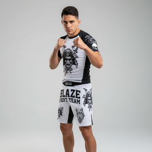 Customize OEM/ODM MMA Rash Guard & BJJ Shorts <b>Set</b> Kids Fight Training Grappling Wear Jiu Jitsu Gi Trunks Outfit <b>Set</b> - Product Image 5