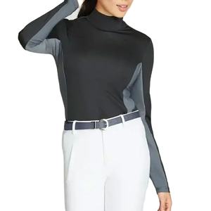 Deportes al aire libre ecuestre espectáculo de equitación camisa de capa base para damas 100% poliéster hecho a medida OEM ODM - Product Image 1