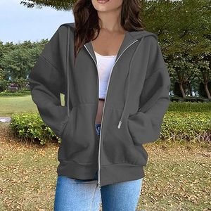 OEM personalizado mujeres cremallera sudaderas con capucha al por mayor de algodón de lana con estilo Slim Fit ropa deportiva Streetwear marca privada de moda 2026 - Product Image 5