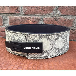 Cinturón de Levantamiento de Pesas de Cuero Negro de 4 Pulgadas con Hebilla de Palanca de Alta Resistencia - Product Image 1