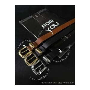 Juego de 3 Cinturones para Mujer Chapados en Oro Resistentes al Deslustre, Cinturón para Pantalón, Cinturón para Chaqueta, Cinturón para Vestido, Cinturón para Camisa - Negro-Marrón-Marrón - Product Image 1