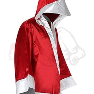 Boxe de haute qualité Créez votre propre conception Services OEM Robe de boxe sur mesure avec capuche - Product Image 3