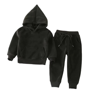 Venta al por mayor Top Nuevo Personalizar Ropa para niños Chándal para bebés Venta al por mayor Niño Cremallera completa con dos bolsillos Color sólido Jogger Set - Product Image 6