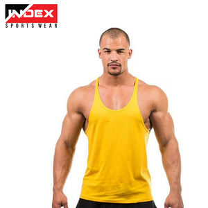 Camisetas sin mangas con estampado transpirable de verano de entrenamiento para hombre de algodón con logotipo personalizado - Product Image 5