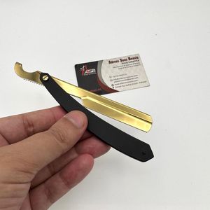Black Gold Turkish Cut Throat Straight Razor Single Blade Stainless Steel Shaving Razors for Face Body Bikini Hair Removal Razor - Product Image 2