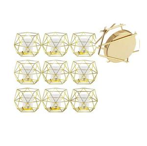 Bougeoir à bougie chauffe-plat en or rose, support votif intérieur et extérieur en cire de fer pour la maison, hôtel, bureau, décorations de mariage et de fête - Product Image 4