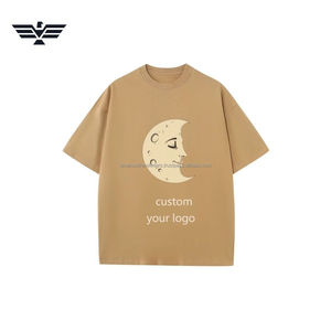 เสื้อยืดสีสันตามสั่งพิมพ์ลายกราฟิกดวงจันทร์ |   เสื้อยืดลำลองผ้าฝ้ายพรีเมียมสำหรับผู้ชายและผู้หญิง - Product Image 5