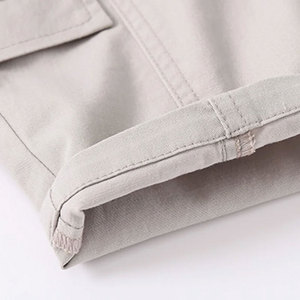 Shorts pour garçons, couleur unie, actif, décontracté, coton, 2-8 ans, automne, kaki, design personnalisé, shorts pour enfants - Product Image 5