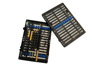 Kit de instrumentos de microcirugía oral dental con revestimiento negro de 11 piezas Fuente de alimentación manual de acero reutilizable maxilofacial y quirúrgico - Product Image 2