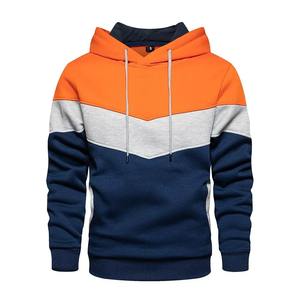 Men's Patchwork Embroidered <b>Hooded</b> Sweatshirt Hoodies Clothing Casual Regular Fit 100% Cotton Fleece Warm Streetwear Fashion - Product Image 5