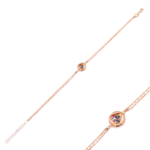 สร้อยข้อมือเพชร CZ ดีไซน์เรขาคณิตสร้อยข้อมือเครื่องรางแบบตุรกีทำด้วยมือเครื่องประดับชั้นดีทำจากเงินสเตอร์ลิง925 - Product Image 1