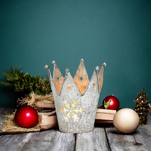 Diseño de alambre de hierro candelabro recubierto de polvo negro con mango de cuerda decoraciones navideñas hechas a mano 2024 - Product Image 6