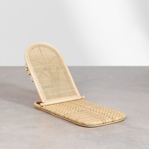 Chaise de plage en rotin artisanale, matériau naturel, assise basse, mobilier d'extérieur, chaises de pique-nique pour patio - Product Image 5