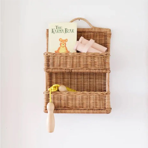 Eye-catching Design 2023 Hanging <b>Wall</b> <b>Shelf</b> Rectangle From Natural Rattan Wicker Decoration <b>Wall</b> <b>Corner</b> Home - Product Image 4