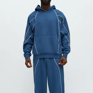 Sudaderas con Capucha de Alta Calidad, Personalizadas, Nuevas, a la Moda, con Hombros Caídos, Estilo Panel, para Hombre, Talla Grande, Fabricantes de Sudaderas Lisas - Product Image 2