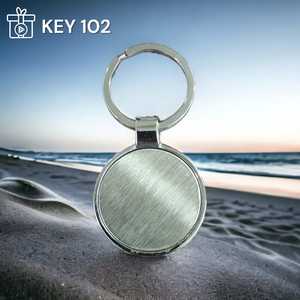Porte-clés en acier inoxydable rotatif personnalisé, promotion, cadeau en métal, porte-clés en acier inoxydable, pendentif - Product Image 1