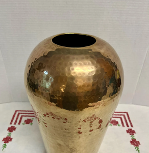 High Quality <b>Vintage</b> Brass Flower <b>Vase</b> with Handmade Hammered Engraving and Gold Finish for Wedding or Home Decor - Product Image 5