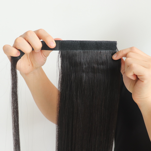 Extensions de cheveux de queues de cheval de couleur noire naturelle de qualité supérieure - Product Image 3