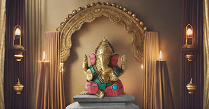 Modern Brass Lord Ganesha Statue Idol for Religious Home Decor for Pooja <b>Mandir</b> Office Table Weddings Birthdays for Diwali - Product Image 6