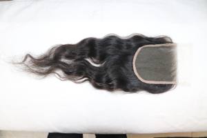 Extensiones de cabello humano natural con cierre de encaje HD transparente - Product Image 4