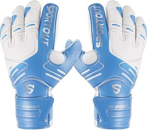 Gants de gardien de but de football pour enfants, garçons, jeunes et adultes, paumes en latex à forte adhérence, protection des osselets, gants de football pour enfants - Product Image 1
