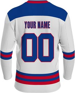 Venta al por mayor 100% poliéster diseño personalizado hockey sobre hielo entrenamiento Jersey transpirable OEM suministro - Product Image 3