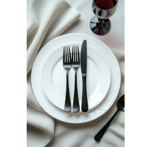 Couverts en acier inoxydable fini noir, éclat étincelant et beauté impeccable conçu pour les tables d'élite du monde entier - Product Image 1