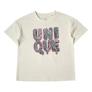 Fashionable T-shirt For Girls Clothes For Kids Best Prices 100% Cotton White O-neck Collar