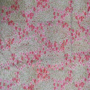 Tela Georgette de seda bordada a mano con estampados - Product Image 1