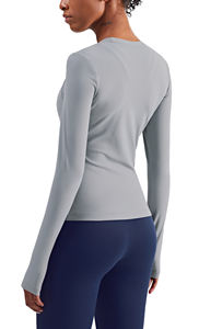 Vente en gros T-shirts respirants à col rond et à manches longues pour hôpital - Product Image 2