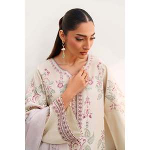 Conjunto de Traje de Seda Cruda Bordado para Mujer UF-4385 - Product Image 6