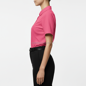 Ensemble d'uniformes professionnels personnalisés rose pour hommes et femmes, tenue de travail formelle pour réception d'hôtel, fabricant d'uniformes de bureau - Product Image 3