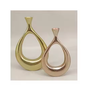 Jarrones de flores de metal más vendidos para la decoración del hogar y la boda Sala de estar Floreros de mesa de metal Artesanías modernas - Product Image 4